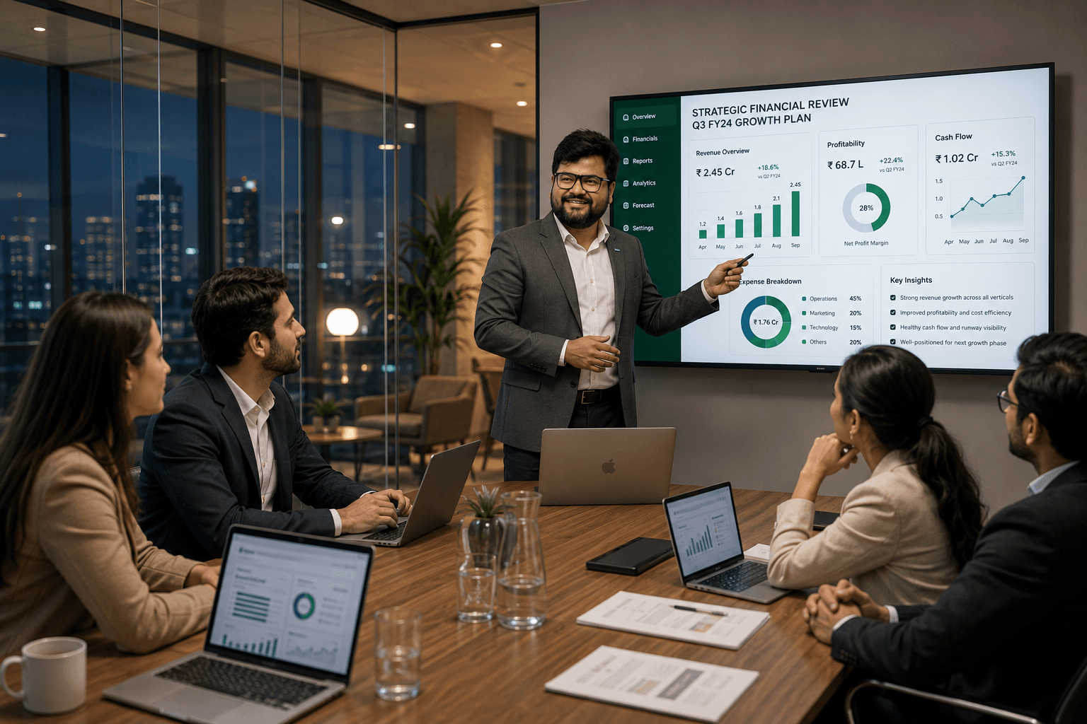 CFO Yantra advisor working with a founder on financial strategy